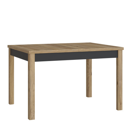 Masa extensibila Jeremix, Stejar Mauvella Si Negru Mat, 120.4/160.4 x 80 x 76.6 Cm-01