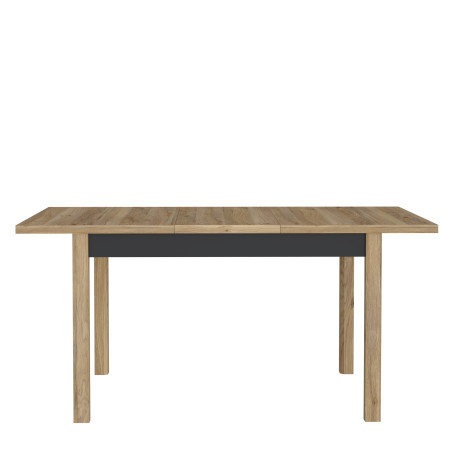 Masa extensibila Jeremix, Stejar Mauvella Si Negru Mat, 120.4/160.4 x 80 x 76.6 Cm-01