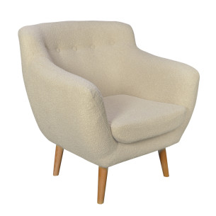 Fotoliu Jazz Now Or Never Boucle Ivory, 80 x 83 x 80 Cm