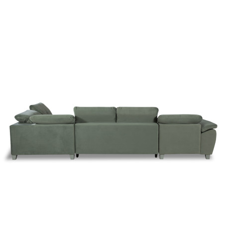 Coltar U Extensibil Sevilia Lux, Dreapta, 6 Locuri, Tetiere Reglabile, Verde Menta, 355 Cm-01