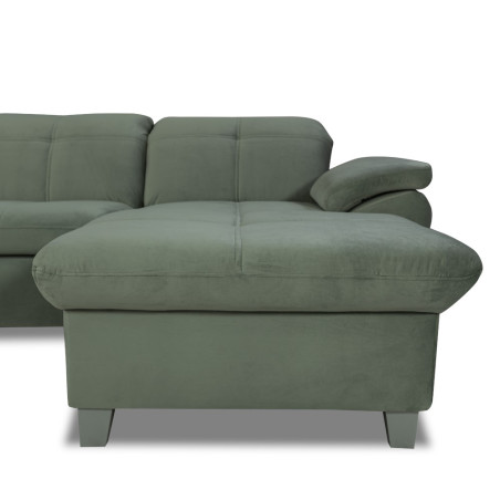 Coltar U Extensibil Sevilia Lux, Stanga, 6 Locuri, Tetiere Reglabile, Verde Menta, 355 Cm-01