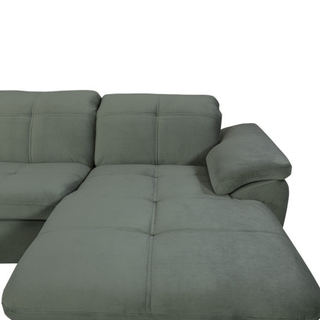 Coltar U Extensibil Sevilia Lux, Stanga, 6 Locuri, Tetiere Reglabile, Verde, 355 Cm-01