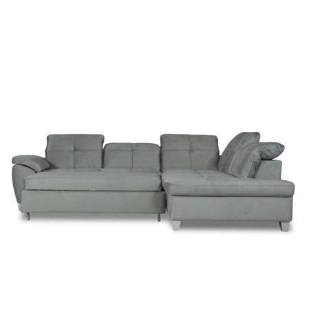 Coltar Extensibil Cu Otoman Mic Dreapta Sevilia Lux, 5 Locuri, Tetiere Reglabile, Gri, 280 Cm-01