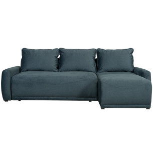 Coltar Extensibil Lea Interschimbabil Stanga/Dreapta, 5 Locuri, Lada Depozitare, Albastru, 256 Cm