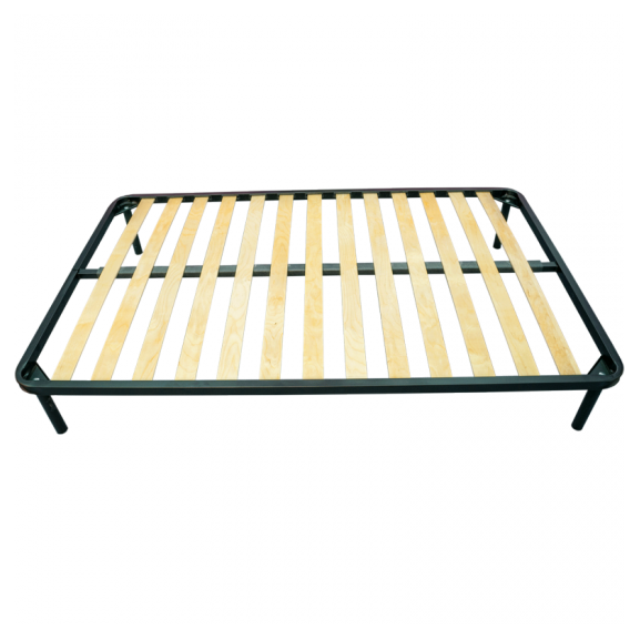 Somiera Pat, Metalica, Cu Picioare, Lamele Din Lemn, 160 X 200 Cm