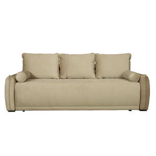 Canapea Extensibila Vida, 3 Locuri, Lada Depozitare, Crem, 225 Cm