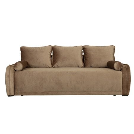 Canapea Extensibila Vida, 3 Locuri, Lada Depozitare, Maro, 225 Cm-01