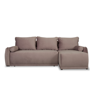 Coltar Extensibil Vida Interschimbabil Stanga/Dreapta, 5 Locuri, Lada Depozitare, Roz, 256 Cm