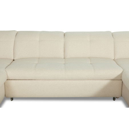 Coltar U Extensibil Sevilia Lux, Dreapta, 6 Locuri, Tetiere Reglabile, Boucle Ivory, 355 Cm-01