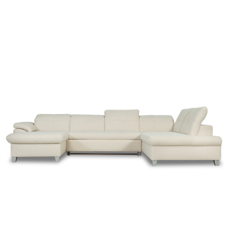 Coltar U Extensibil Sevilia Lux, Dreapta, 6 Locuri, Tetiere Reglabile, Boucle Ivory, 355 Cm-01