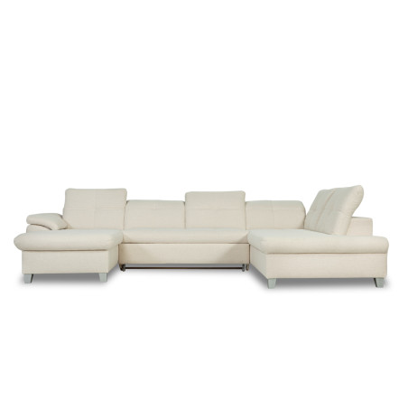 Coltar U Extensibil Sevilia Lux, Dreapta, 6 Locuri, Tetiere Reglabile, Boucle Ivory, 355 Cm-01