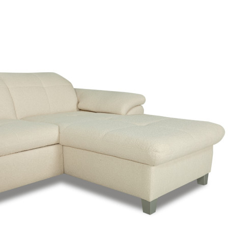 Coltar U Extensibil Sevilia Lux, Stanga, 6 Locuri, Tetiere Reglabile, Boucle Ivory, 355 Cm-01