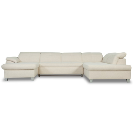 Coltar U Extensibil Sevilia Lux, Dreapta, 6 Locuri, Tetiere Reglabile, Boucle Ivory, 355 Cm-01