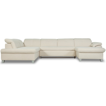 Coltar U Extensibil Sevilia Lux, Stanga, 6 Locuri, Tetiere Reglabile, Boucle Ivory, 355 Cm-01
