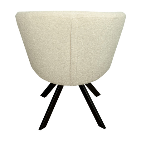 Scaun Rotativ Capri, Picior Metalic,  Ivory, 62 Cm-01