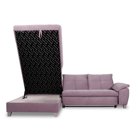 Coltar Extensibil Cu Otoman Mic Stanga Sevilia Lux, 5 Locuri, Tetiere Reglabile, Lada Depozitare, Roz, 280 Cm-01