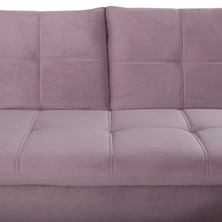 Coltar U Extensibil Sevilia Lux, Stanga, 6 Locuri, Tetiere Reglabile, Lada Depozitare, Roz, 355 Cm-01