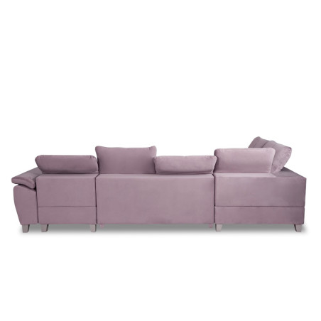 Coltar U Extensibil Sevilia Lux, Stanga, 6 Locuri, Tetiere Reglabile, Lada Depozitare, Roz, 355 Cm-01