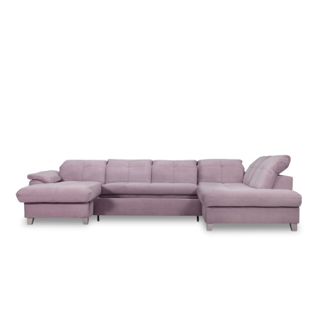 Coltar U Extensibil Sevilia Lux, Dreapta, 6 Locuri, Tetiere Reglabile, Lada Depozitare, Roz, 355 Cm-01