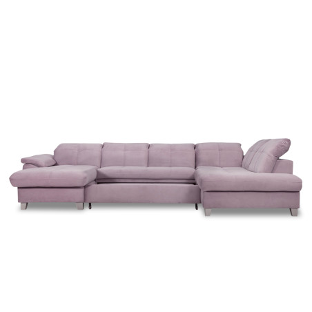 Coltar U Extensibil Sevilia Lux, Dreapta, 6 Locuri, Tetiere Reglabile, Lada Depozitare, Roz, 355 Cm-01