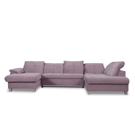 Coltar U Extensibil Sevilia Lux, Dreapta, 6 Locuri, Tetiere Reglabile, Lada Depozitare, Roz, 355 Cm-01