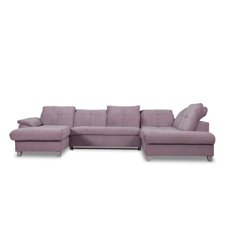 Coltar U Extensibil Sevilia Lux, Dreapta, 6 Locuri, Tetiere Reglabile, Lada Depozitare, Roz, 355 Cm-01
