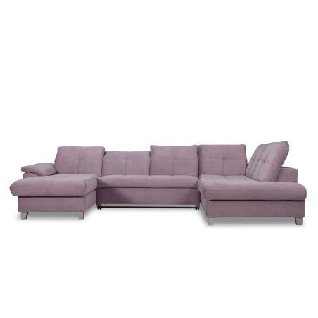 Coltar U Extensibil Sevilia Lux, Dreapta, 6 Locuri, Tetiere Reglabile, Lada Depozitare, Roz, 355 Cm-01