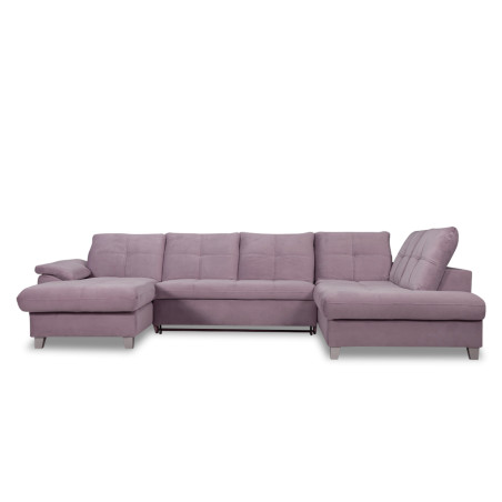 Coltar U Extensibil Sevilia Lux, Dreapta, 6 Locuri, Tetiere Reglabile, Lada Depozitare, Roz, 355 Cm-01