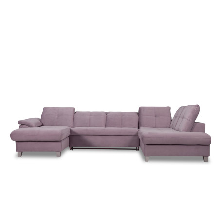 Coltar U Extensibil Sevilia Lux, Dreapta, 6 Locuri, Tetiere Reglabile, Lada Depozitare, Roz, 355 Cm-01