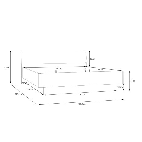 Pat Jaqueline, Dimensiune Saltea 180 x 200 CmAlb Si Stejar Mauvella-01
