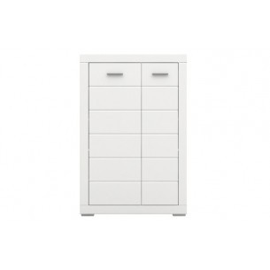 Comoda Cu 2 Usi Snow, Alb Mat, 101 Cm