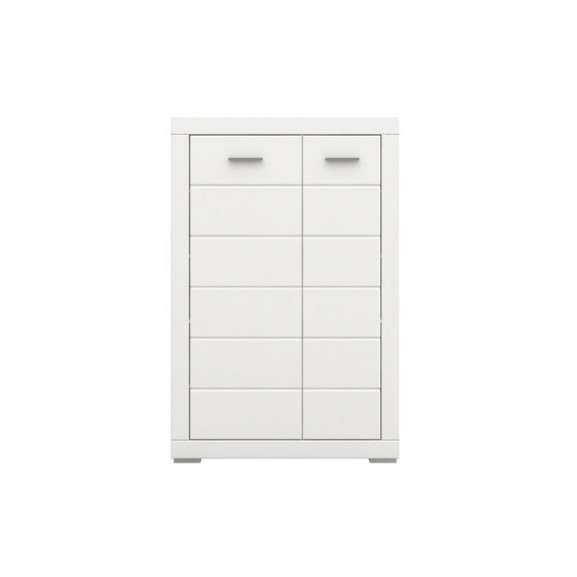Comoda Cu 2 Usi Snow, Alb Mat, 101 Cm 101