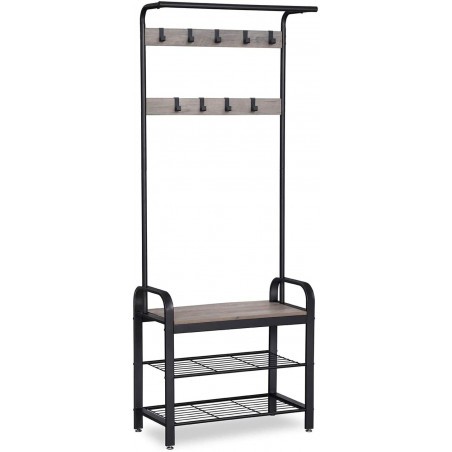 Cuier Haine Vintage Gri Si Negru, 72 Cm-Resigilat-01
