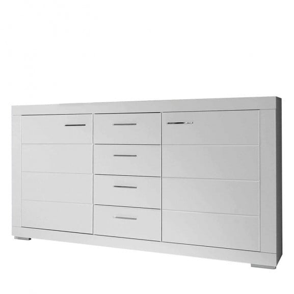 Comoda Cu 2 Usi Si 4 Sertare Snow, Alb, 171 Cm 171
