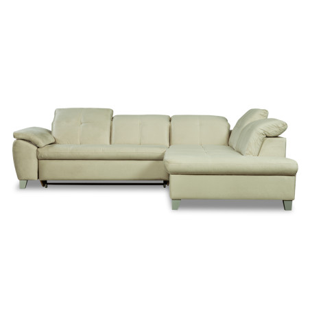 Coltar Extensibil Cu Otoman Mic Dreapta Sevilia Lux, 5 Locuri, Tetiere Reglabile, Crem, 280 Cm-01