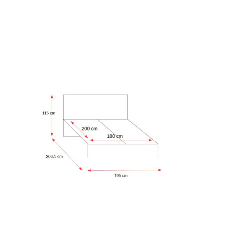 Set Dormitor Verona Bianco, Pat Cu Dimensiune saltea 180 X 200 Cm, 2 Noptiere Si Dulap-01