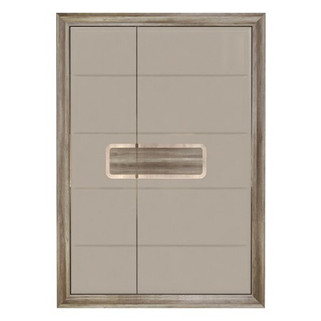 Dulap Cu 2 Usi Tiziano, Stejar Antic Si Bej, 108.7 Cm-01