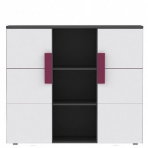 Comoda Cu 2 Usi Libelle, Multicolor, 120.2 Cm