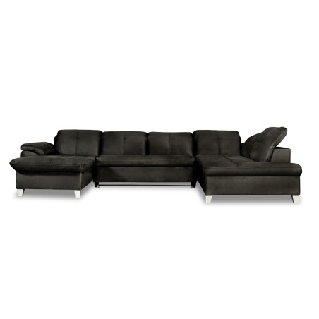 Coltar U Extensibil Sevilia Lux, Dreapta, 6 Locuri, Tetiere Reglabile, Negru, 355 Cm-01