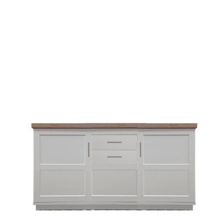 Bufet Cu 3 usi si 1 sertar Dining Alpina, Alb Si Natur 166 Cm-01