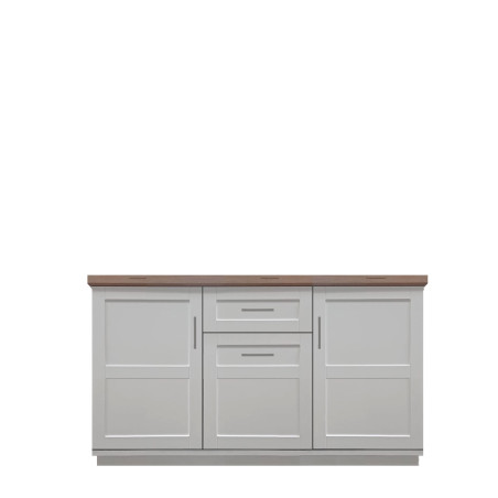 Bufet Cu 3 usi si 1 sertar Dining Alpina, Alb Si Natur 166 Cm-01