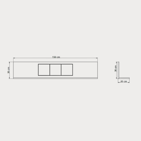 Raft Perete Negru Blk, 150 Cm-Resigilat-01