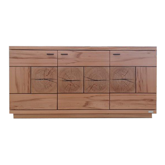 Bufet Cu 3 Usi Dakota, Furniruit, Natur 170 Cm-Resigilat