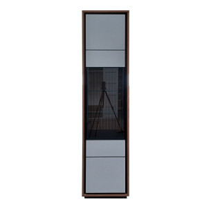 Vitrina Sonata Cu 1 Usa Alb Si Natur, 47 Cm-Resigilat