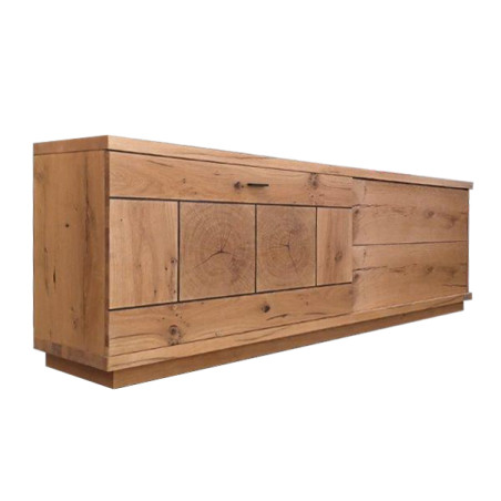 Comoda TV Cu 1 Usa  Si 1 Sertar Tulia, Furniruit Natur 140 Cm-Resigilat-01