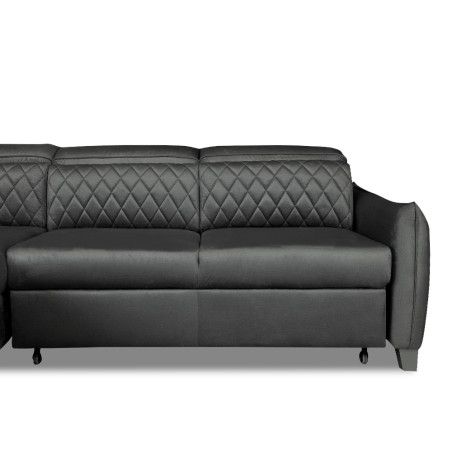 Coltar Extensibil Cu Insula Stanga Tiago, 5 Locuri, Tetiere Reglabile, Gri, 243 Cm-01
