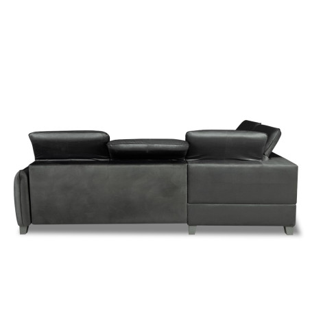 Coltar Extensibil Cu Otoman Stanga Cu Lada Tiago, 5 Locuri, Tetiere Reglabile, Albastru, 255 Cm MONOLITH84-01