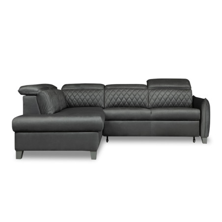 Coltar Extensibil Cu Otoman Stanga Cu Lada Tiago, 5 Locuri, Tetiere Reglabile, Albastru, 255 Cm MONOLITH84-01