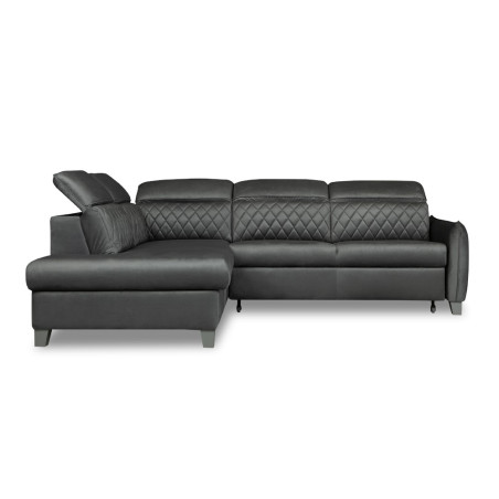 Coltar Extensibil Cu Otoman Stanga Cu Lada Tiago, 5 Locuri, Tetiere Reglabile, Albastru, 255 Cm MONOLITH84-01