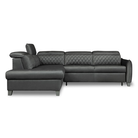 Coltar Extensibil Cu Otoman Stanga Cu Lada Tiago, 5 Locuri, Tetiere Reglabile, Albastru, 255 Cm MONOLITH84-01